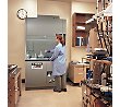 Justrite 19-Gallon 2-Door Self-Closing Under Fume Hood Cabinet - Silver